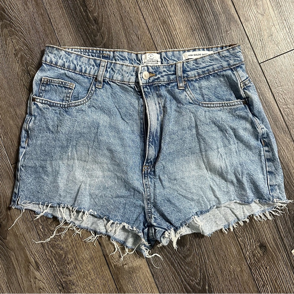 Cotton On High Waisted Denim Shorts